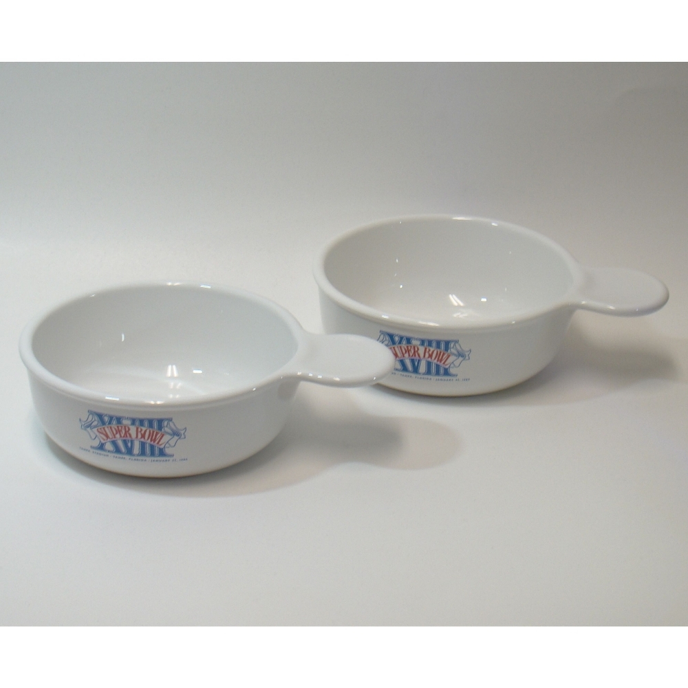 2pc Corning Ware Grab It P-150-B Individual Casserole Bowls, Super Bowl edition